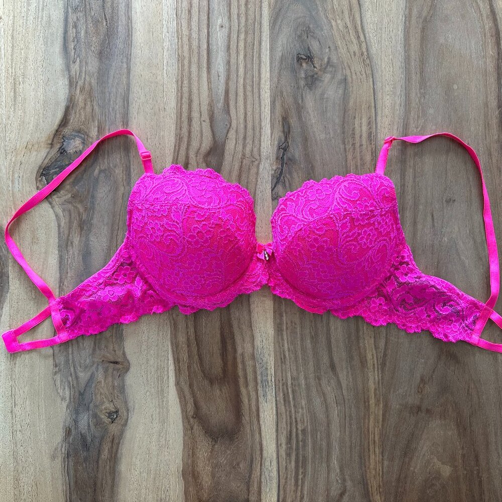 Hot Pink Push Up Bra